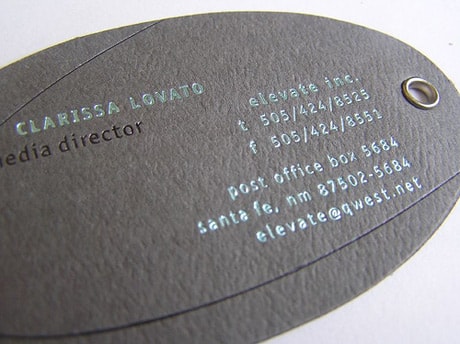 round business card