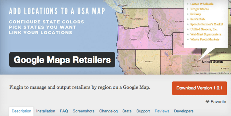Google Map Retailers Plugin